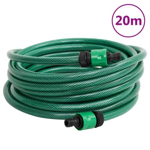 Свободностояща зелена макара за маркуч с 20 м PVC маркуч