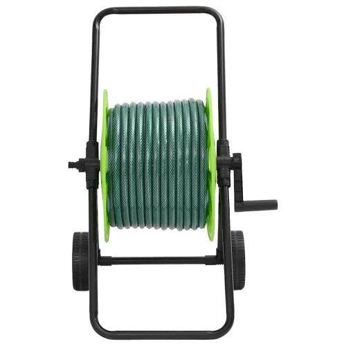 Зелена количка за маркуч с комплект фитинги за маркуч 0,5 50 м PVC