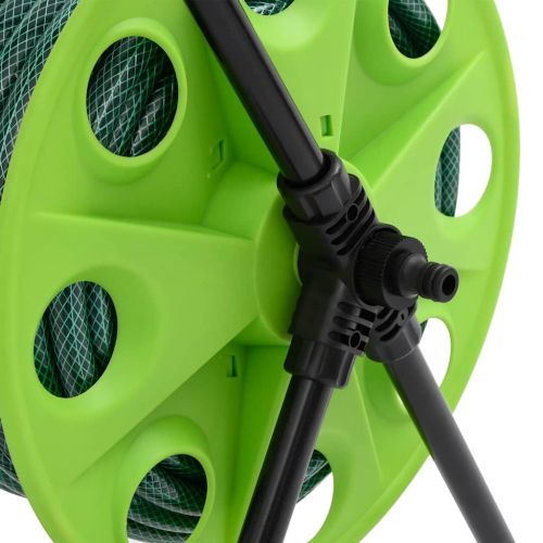 Зелена количка за маркуч с комплект фитинги за маркуч 0,5 50 м PVC