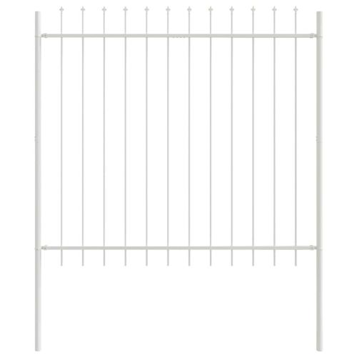 Градска ограда 8 pcs Бяло 13,6 x 1,5 м