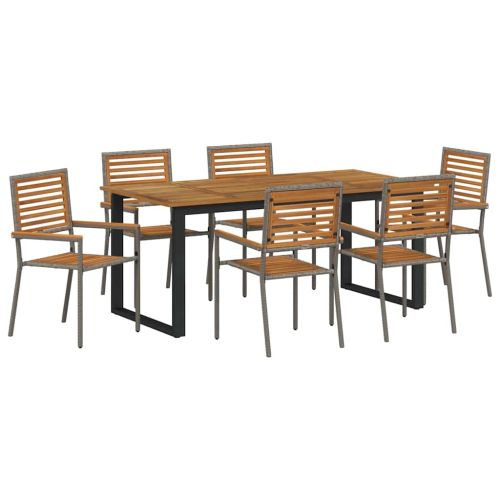 Комплект за хранене в градината 7 pcs Сив