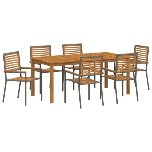 Комплект за хранене в градината 7 pcs Сив