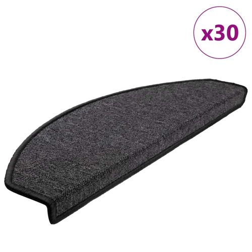 Изтривалки за стълби, 30 бр., 65x24x4 см, антрацит, полукръгли, големи