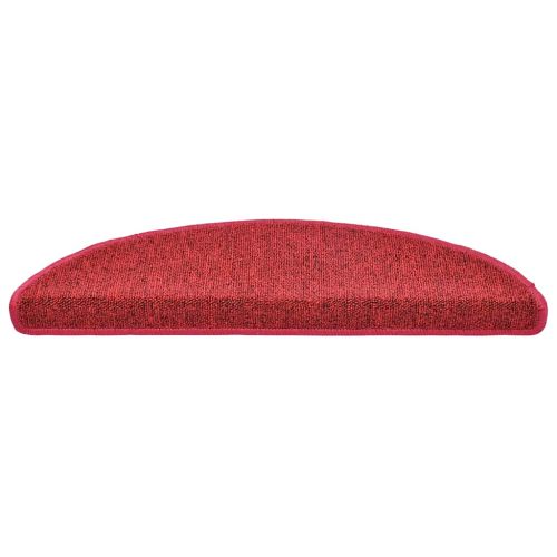 Изтривалки за стълби, 20 бр., 56x17x3 см, червени, полукръгли