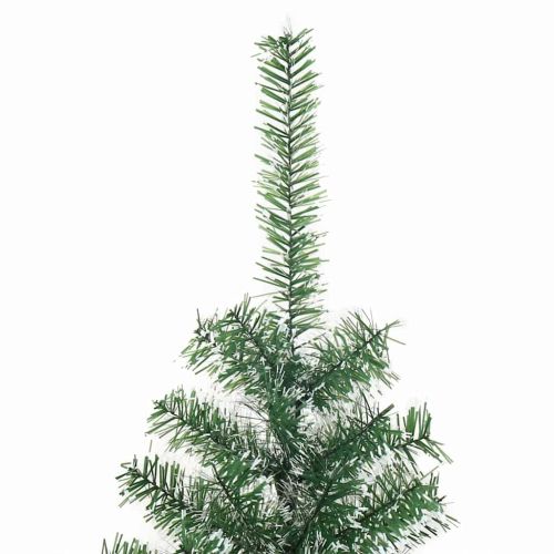 Изкуствена коледна елха със сняг и LED светлина 120 cm