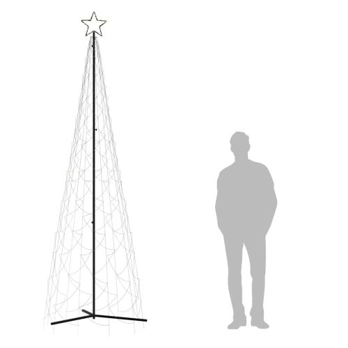 Коледна елха с шишарка, топло бяло, 500 LED диода, 100x300 см