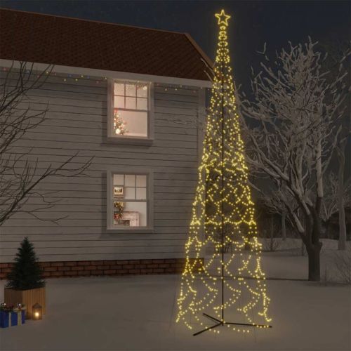 Коледна елха с шишарка, топло бяло, 3000 LED диода, 230x800 см