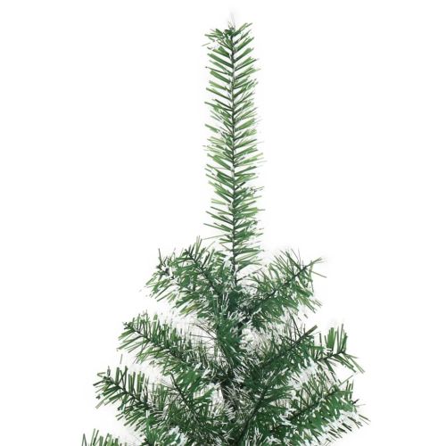 Изкуствена коледна елха с флокиран сняг, зелена, 120 см