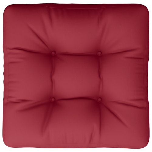 Възглавница от палети, бордо, 58x58x10 см, плат