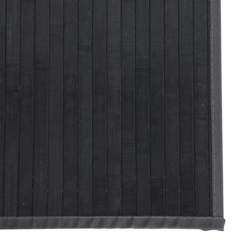 Килим правоъгълен сив, 60x100 см, бамбук