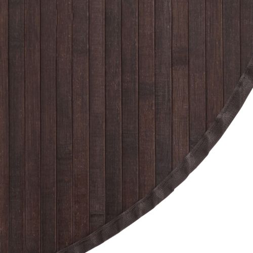 Килим, кръгъл, тъмнокафяв, 80 см, бамбук