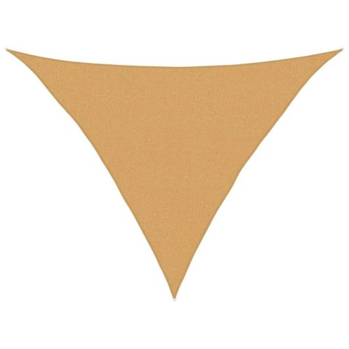 Сенник за платно 160 г/м² триъгълен пясък 2,5x2,5x3,5 м HDPE