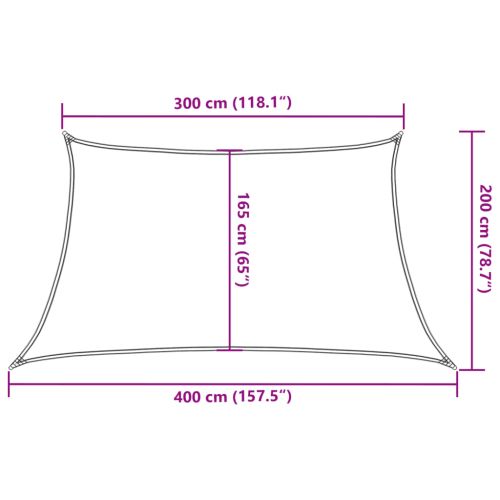 Сенник за платно 160 г/м² Трапецовиден пясък 3/4x2 м HDPE