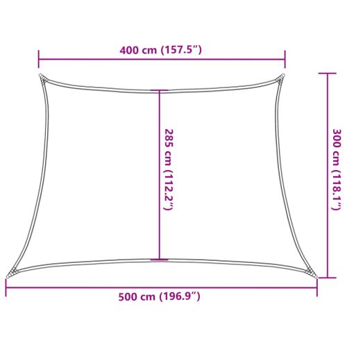 Сенник за платно 160 г/м² трапецовидно пясъчно 4/5x3 м HDPE
