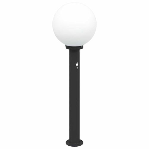 Осветителна колона със сензор 80 см, черна, IP44