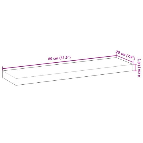 Плот за маса 80x20x4 см, правоъгълен, масивна акация