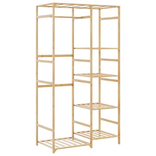 Закачалка за дрехи с рафтове 100x50x184,5 см, бамбук