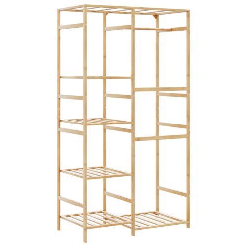 Закачалка за дрехи с рафтове 100x50x184,5 см, бамбук