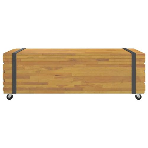 Холна маса 110x45x35 см, масивно тиково дърво