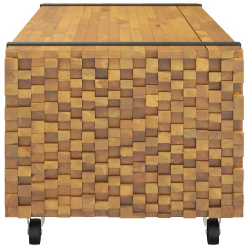 Холна маса 110x45x35 см, масивно тиково дърво