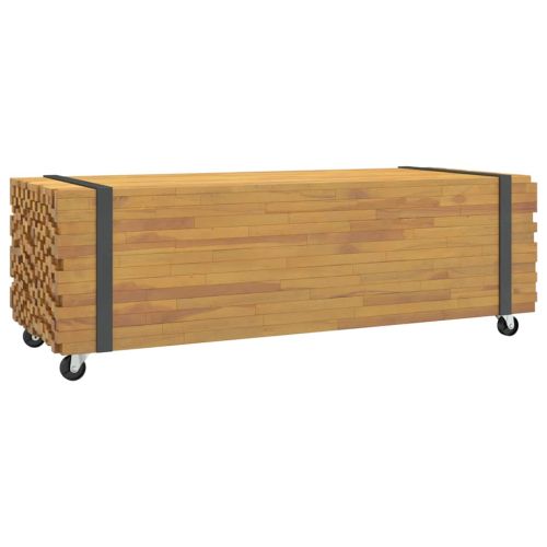 Холна маса 110x45x35 см, масивно тиково дърво