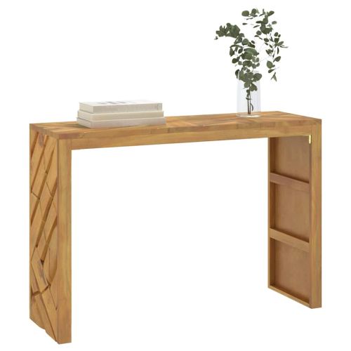 Конзолна маса 110x35x75 см, масивно тиково дърво