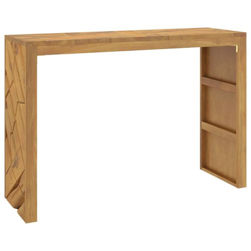 Конзолна маса 110x35x75 см, масивно тиково дърво
