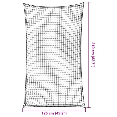 Мрежа за ремарке с еластично въже, черна, 2,1x1,25 м, полипропилен