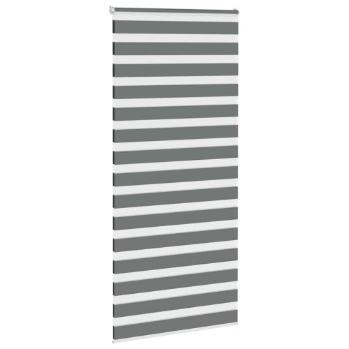Зебра щора, тъмносива, 115x230 см, ширина на плата 110,9 см, полиестер