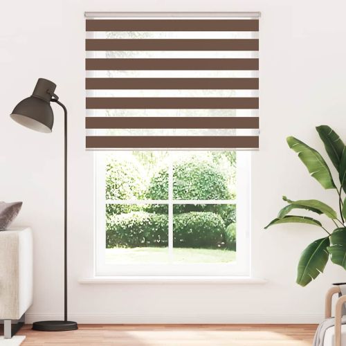 Зебра щора, кафява, 150x200 см, ширина на плата 145,9 см, полиестер