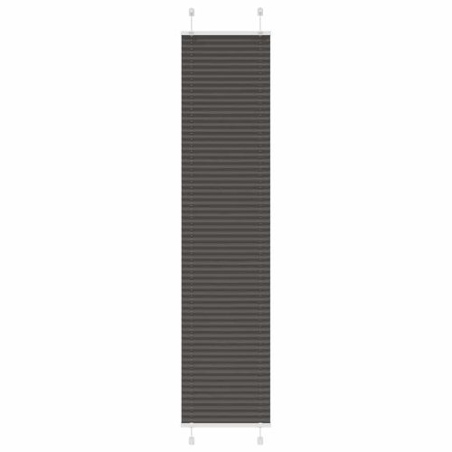 Плисирана щора, черна, 50x200 см, ширина на плата 49,4 см, полиестер