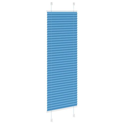 Плисирана щора, синя, 40x100 см, ширина на плата 39,4 см, полиестер