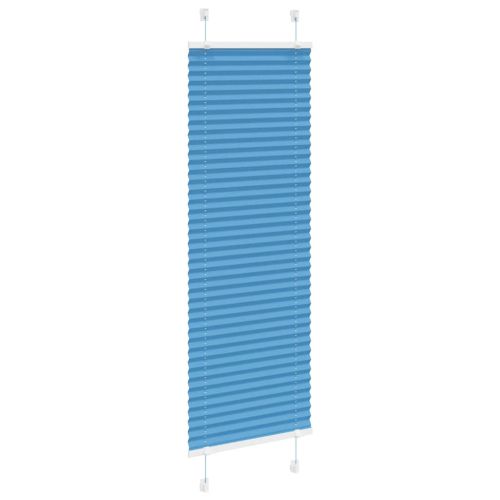 Плисирана щора, синя, 45x100 см, ширина на плата 44,4 см, полиестер