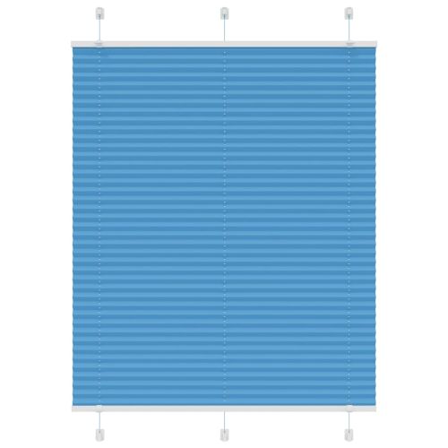 Плисирана щора, синя, 105x100 см, ширина на плата 104,4 см, полиестер