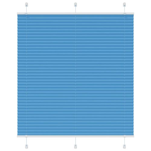 Плисирана щора, синя, 120x100 см, ширина на плата 119,4 см, полиестер