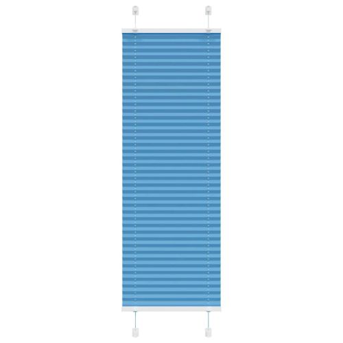 Плисирана щора, синя, 40x150 см, ширина на плата 39,4 см, полиестер