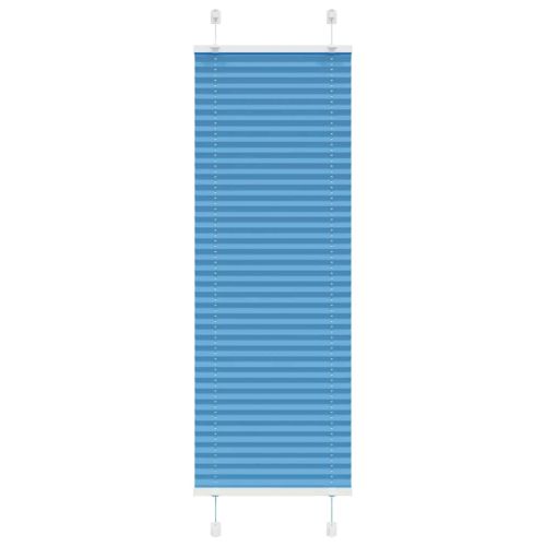 Плисирана щора, синя, 45x150 см, ширина на плата 44,4 см, полиестер