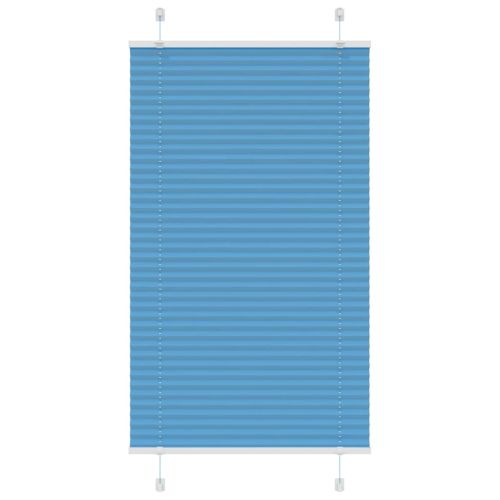 Плисирана щора, синя, 70x150 см, ширина на плата 69,4 см, полиестер