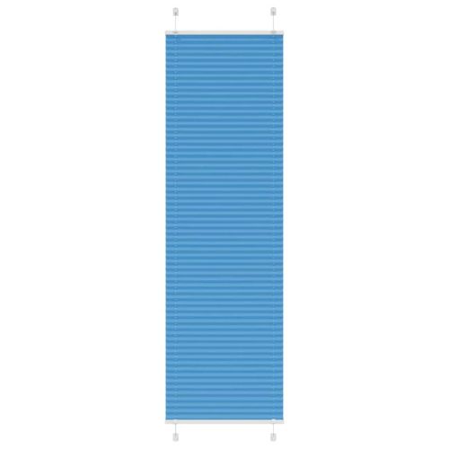 Плисирана щора, синя, 60x200 см, ширина на плата 59,4 см, полиестер