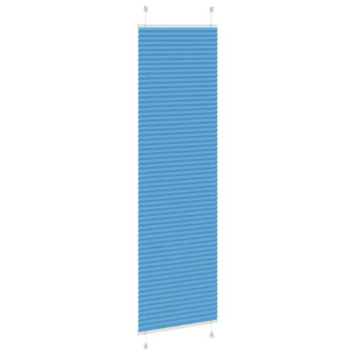 Плисирана щора, синя, 60x200 см, ширина на плата 59,4 см, полиестер