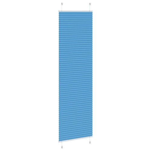 Плисирана щора, синя, 65x200 см, ширина на плата 64,4 см, полиестер