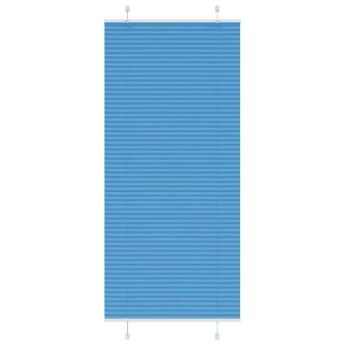 Плисирана щора, синя, 100x200 см, ширина на плата 99,4 см, полиестер