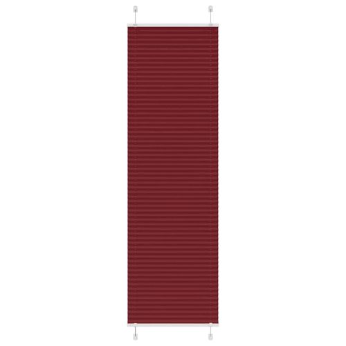 Плисирана щора, бордо червена, 55x200 см, ширина на плата 54,4 см, полиестер