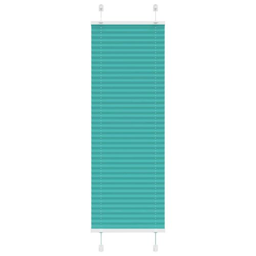 Плисирана щора, петролно зелена, 40x100 см, ширина на плата 39,4 см, полиестер