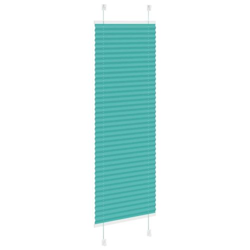 Плисирана щора, петролно зелена, 40x100 см, ширина на плата 39,4 см, полиестер