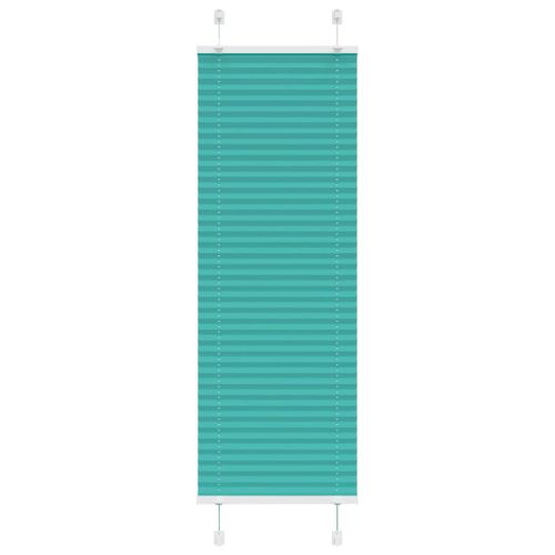 Плисирана щора, петролно зелена, 40x150 см, ширина на плата 39,4 см, полиестер