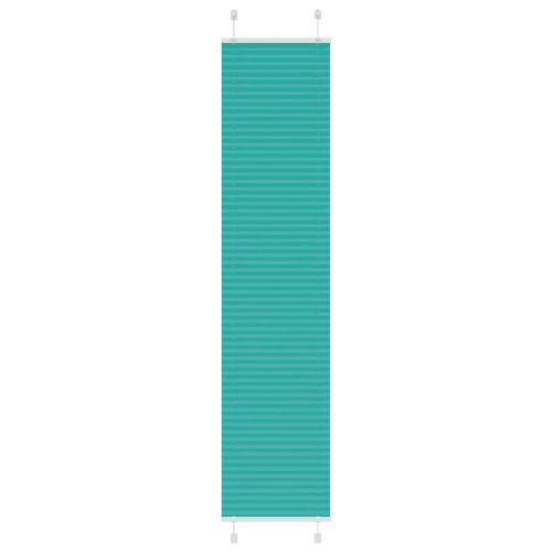 Плисирана щора, петролно зелена, 50x200 см, ширина на плата 49,4 см, полиестер