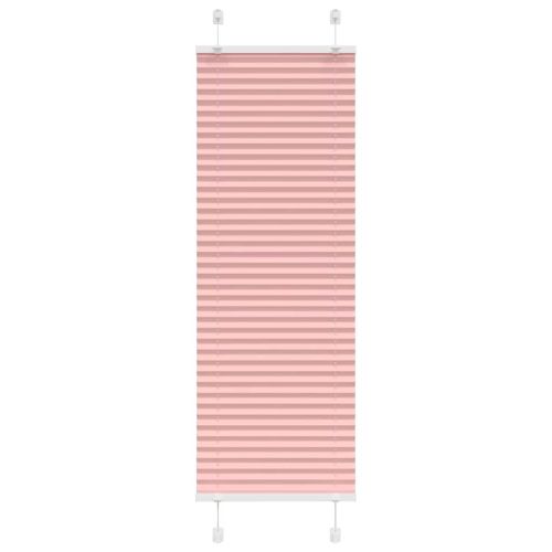 Плисирана щора, розова, 40x100 см, ширина на плата 39,4 см, полиестер