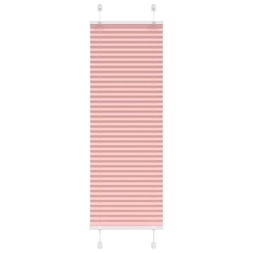 Плисирана щора, розова, 40x150 см, ширина на плата 39,4 см, полиестер