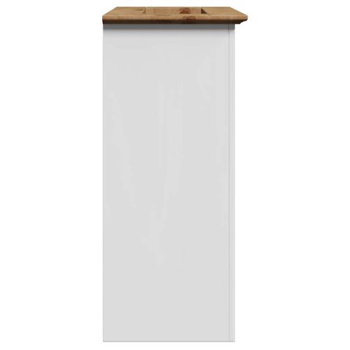 Шкаф за мивка за баня BODO бял и кафяв 70x35x80 см
